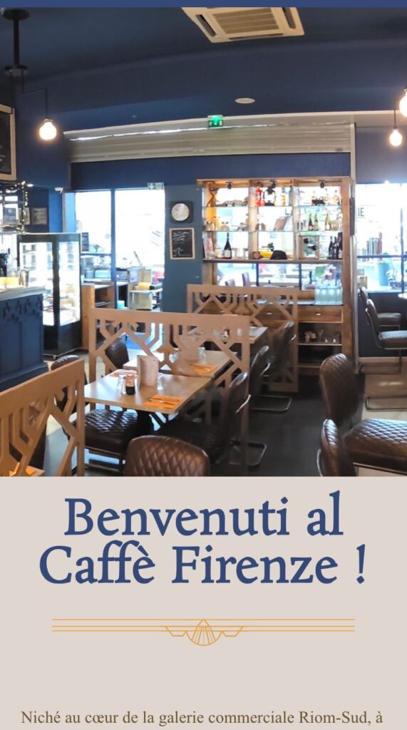 Site de Caffé Firenze affiché sur mobile