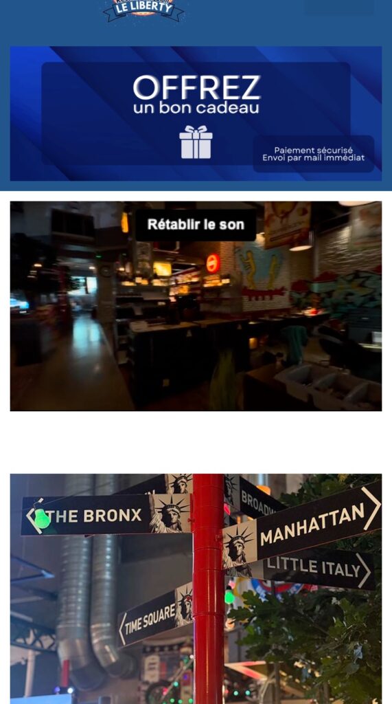 Site de Grill Le Liberty affiché sur mobile